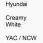 Preview: Hyundai, Creamy White, YAC / NCW.